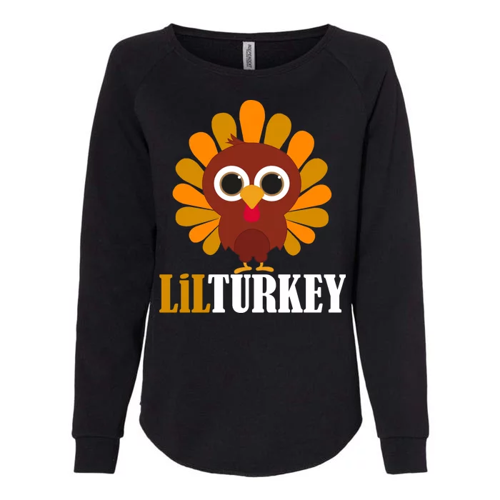 Lil Turkey Cute Thanksgiving Womens California Wash Sweatshirt