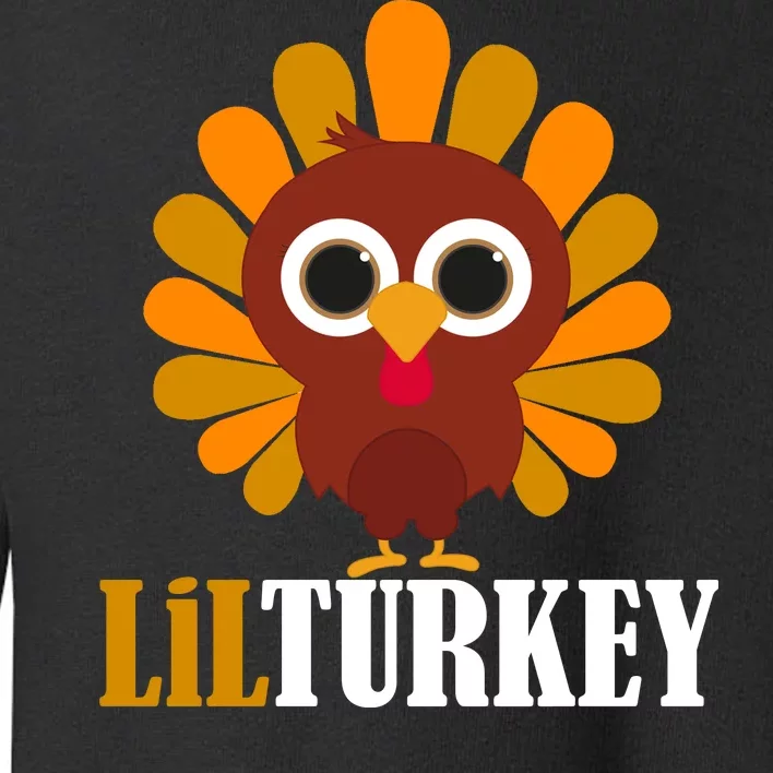 Lil Turkey Cute Thanksgiving Toddler Sweatshirt