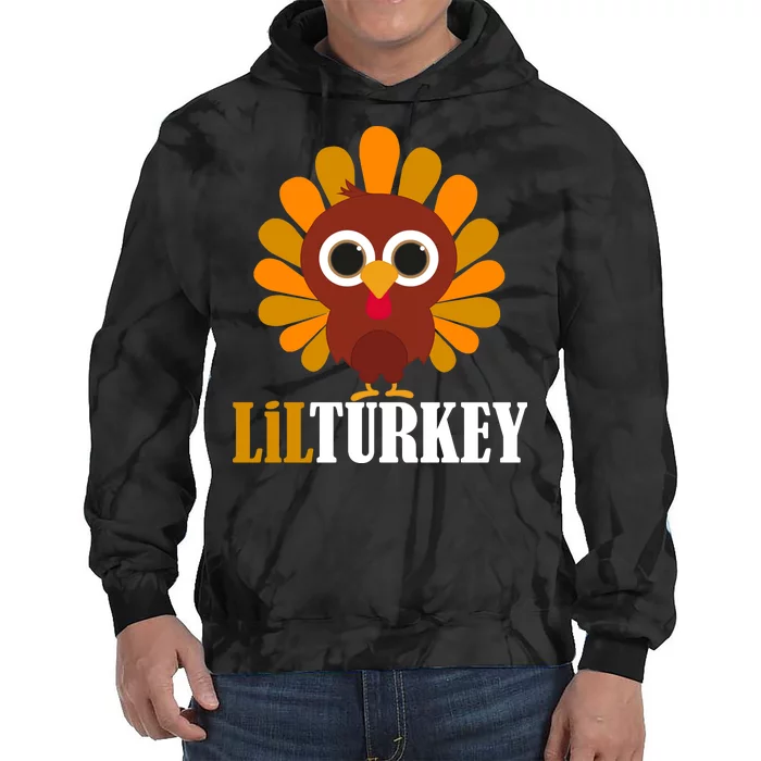 Lil Turkey Cute Thanksgiving Tie Dye Hoodie