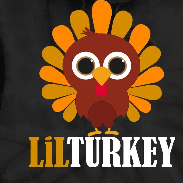 Lil Turkey Cute Thanksgiving Tie Dye Hoodie