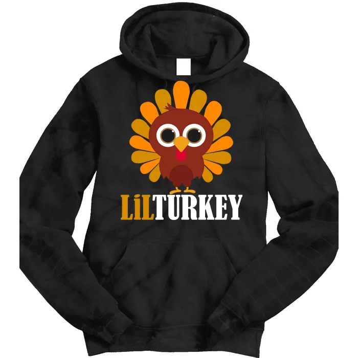 Lil Turkey Cute Thanksgiving Tie Dye Hoodie