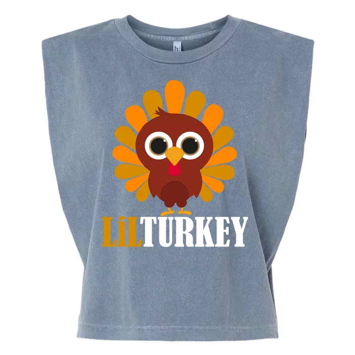 Lil Turkey Cute Thanksgiving Garment-Dyed Women's Muscle Tee