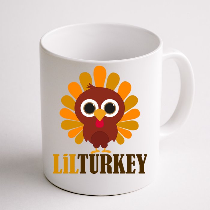 Lil Turkey Cute Thanksgiving Front & Back Coffee Mug