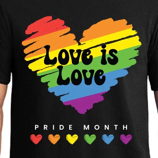 Love Is Love Pride Month Graphic Pajama Set