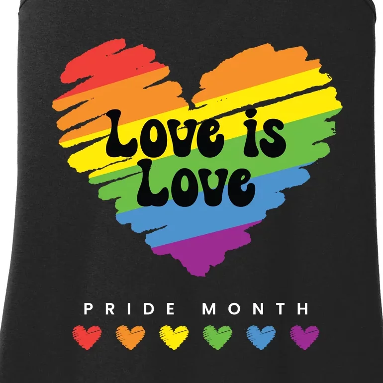 Love Is Love Pride Month Graphic Ladies Essential Tank