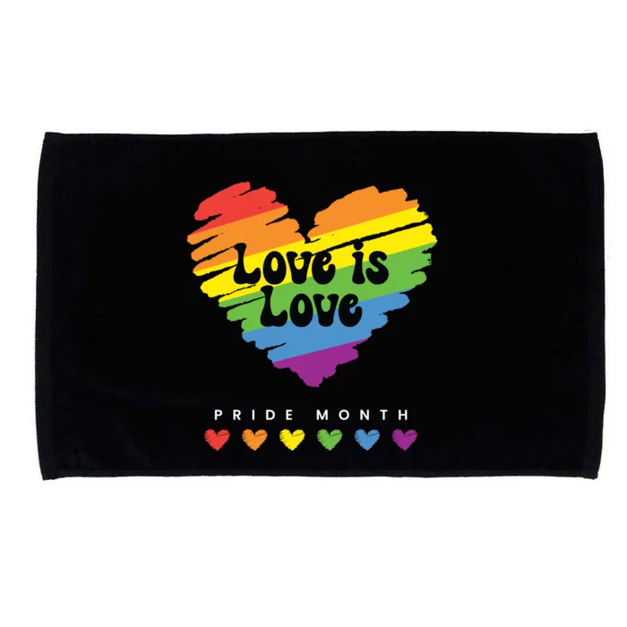 Love Is Love Pride Month Graphic Microfiber Hand Towel