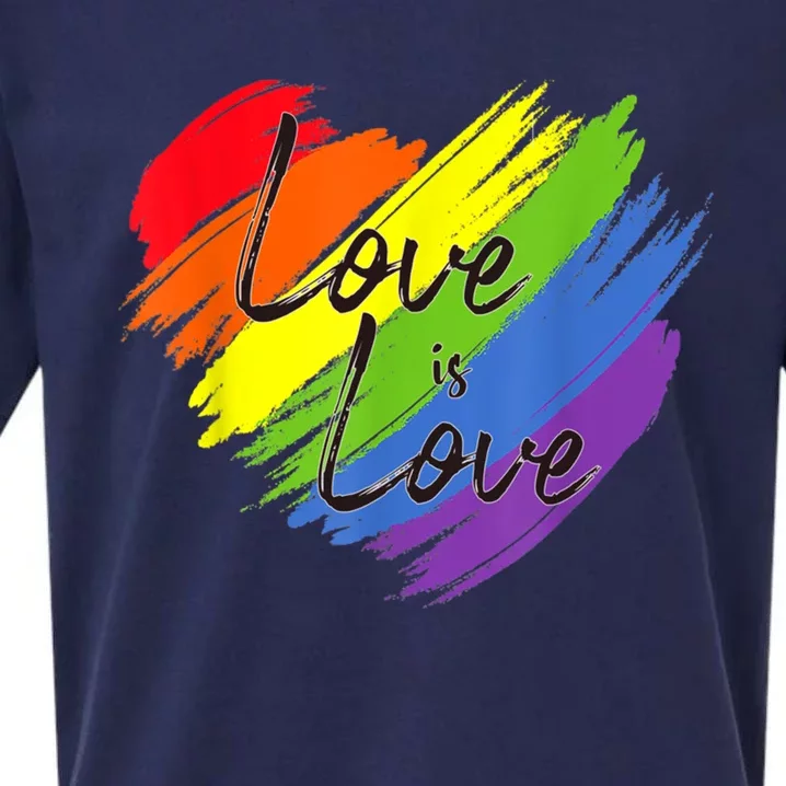 Love Is Love Gay Pride Month Cute Lgbtq Rainbow Pride Great Gift Sueded Cloud Jersey T-Shirt