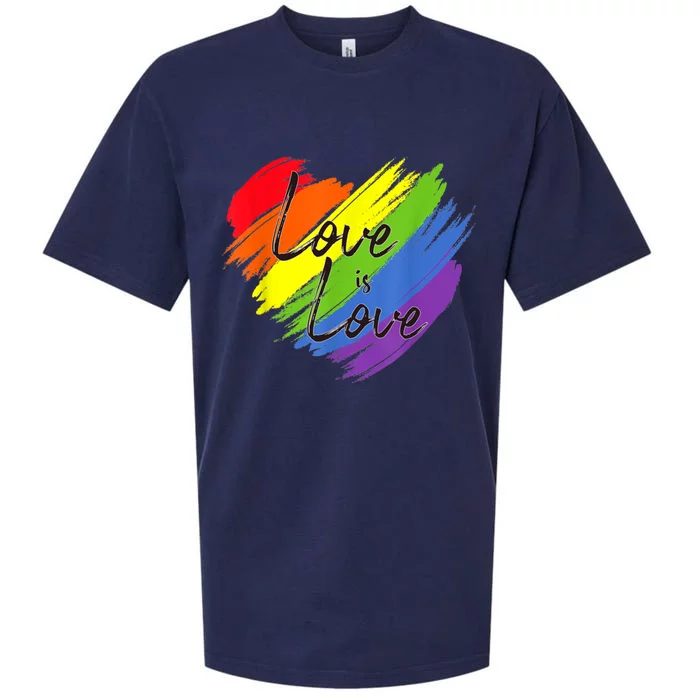 Love Is Love Gay Pride Month Cute Lgbtq Rainbow Pride Great Gift Sueded Cloud Jersey T-Shirt