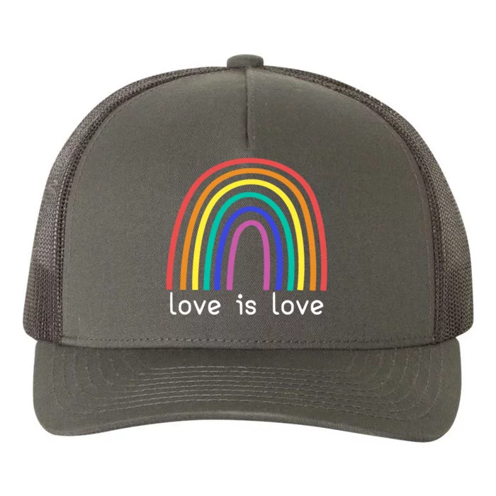 Love Is Love Rainbow Pride Month Yupoong Adult 5-Panel Trucker Hat