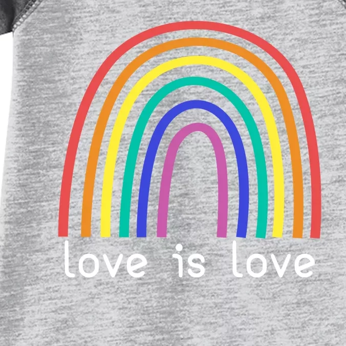 Love Is Love Rainbow Pride Month Infant Baby Jersey Bodysuit