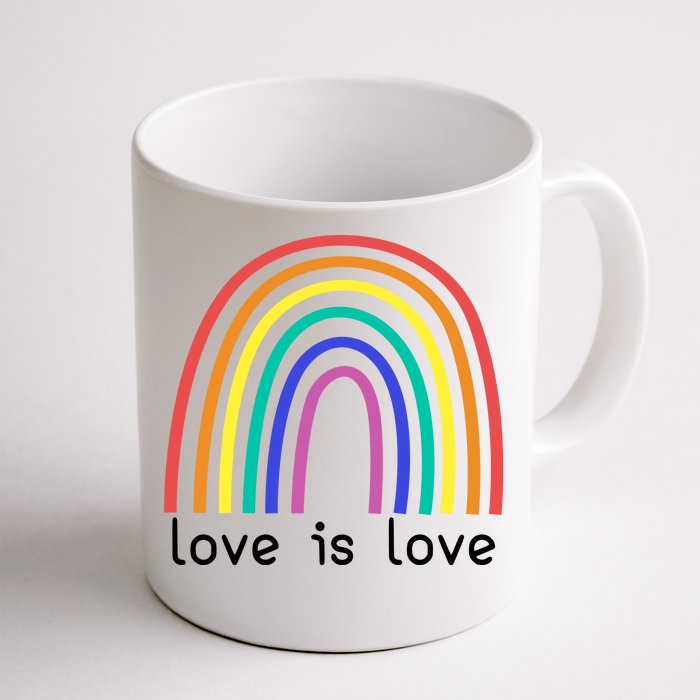 Love Is Love Rainbow Pride Month Front & Back Coffee Mug