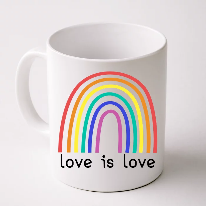 Love Is Love Rainbow Pride Month Front & Back Coffee Mug