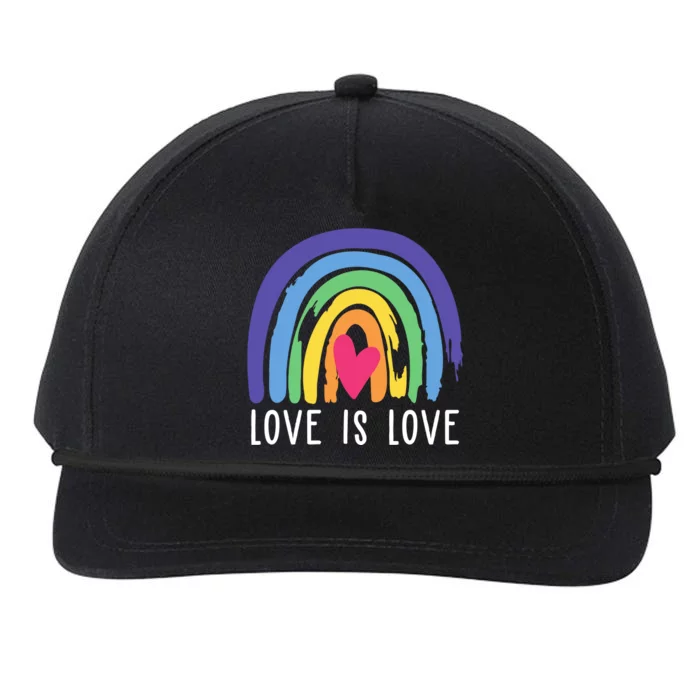 Love Is Love Rainbow LGBTQ Snapback Five-Panel Rope Hat