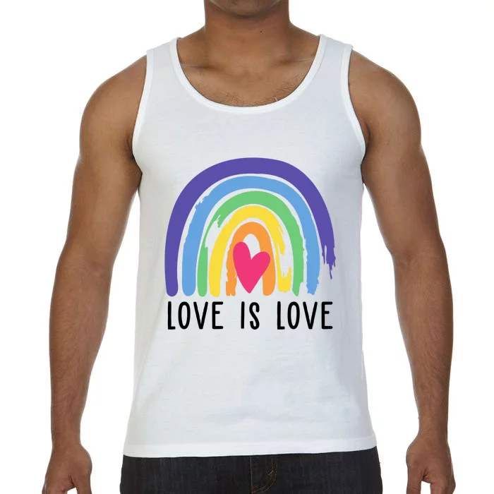 Love Is Love Rainbow LGBTQ Comfort Colors® Tank Top