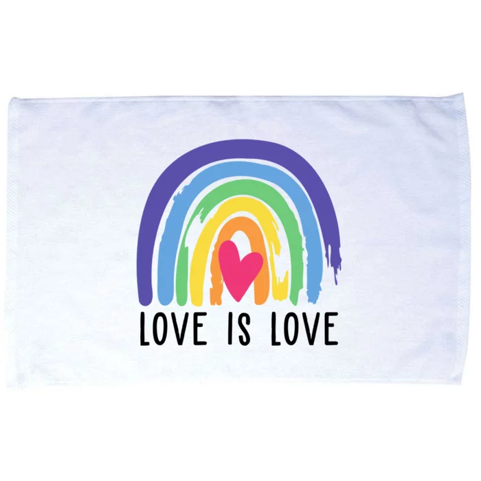 Love Is Love Rainbow LGBTQ Microfiber Hand Towel