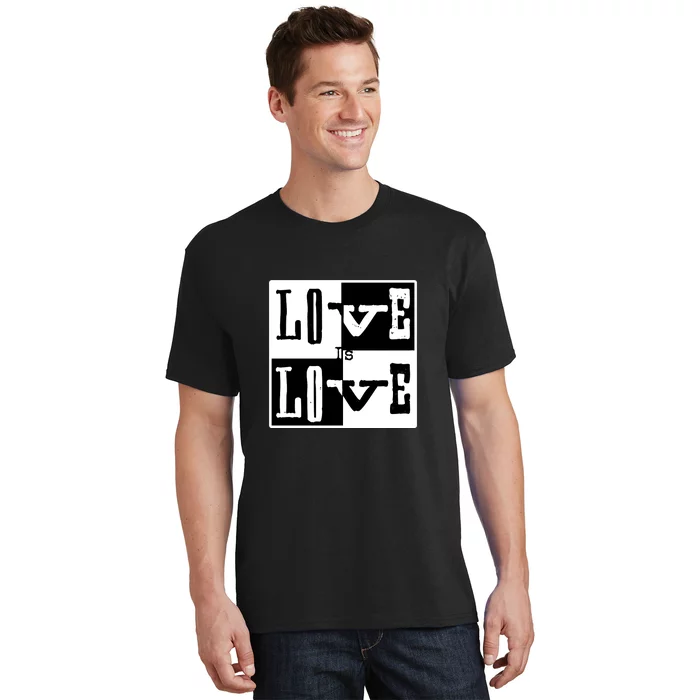 Love IS Love Typography Square T-Shirt