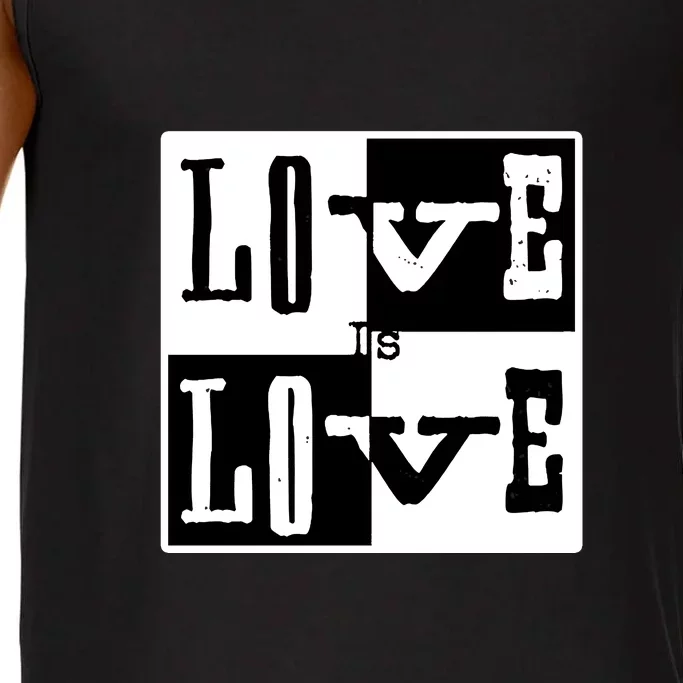 Love IS Love Typography Square Comfort Colors® Tank Top