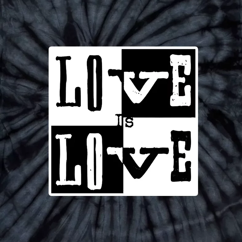 Love IS Love Typography Square Tie-Dye T-Shirt