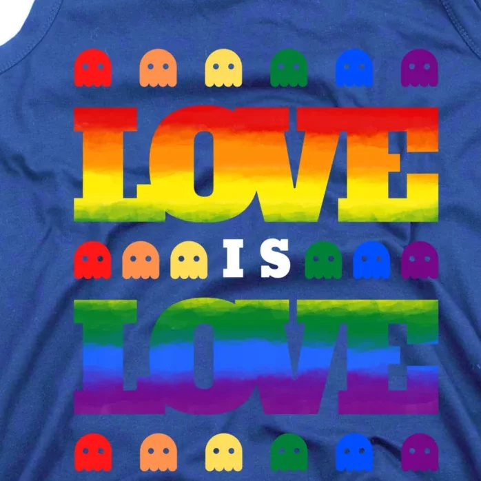 Love Is Love Cute Ghost Lgbt Equality Halloween Lgbt Pride Gift Tank Top