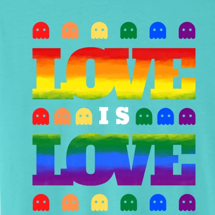 Love Is Love Cute Ghost Lgbt Equality Halloween Lgbt Pride Gift ChromaSoft Performance T-Shirt