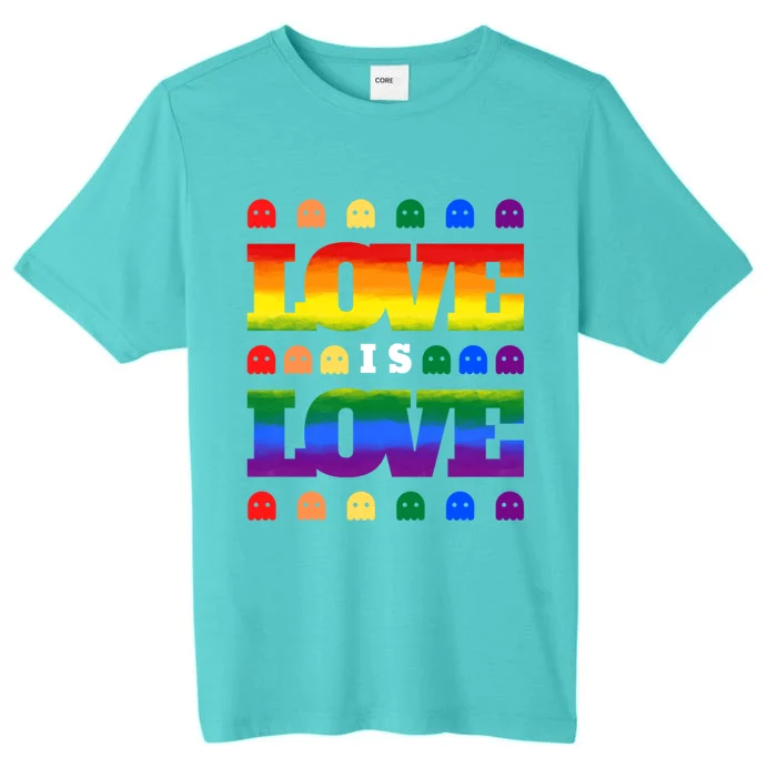 Love Is Love Cute Ghost Lgbt Equality Halloween Lgbt Pride Gift ChromaSoft Performance T-Shirt