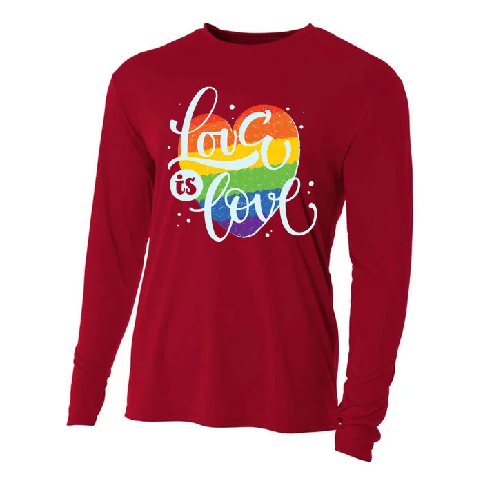 Love Is Love LGBT Pride Cooling Performance Long Sleeve Crew