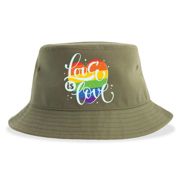 Love Is Love LGBT Pride Sustainable Bucket Hat