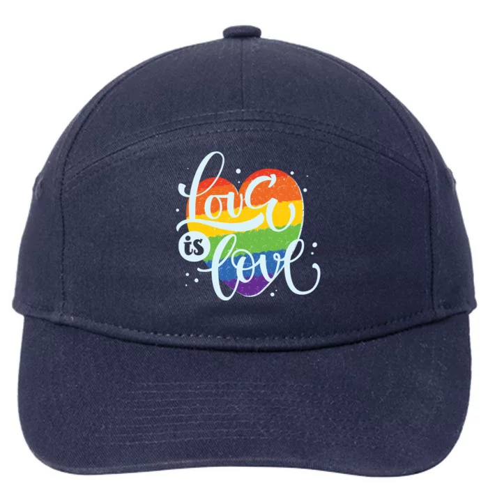 Love Is Love LGBT Pride 7-Panel Snapback Hat