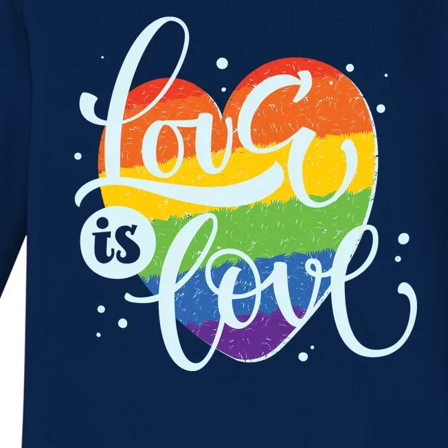 Love Is Love LGBT Pride Baby Long Sleeve Bodysuit