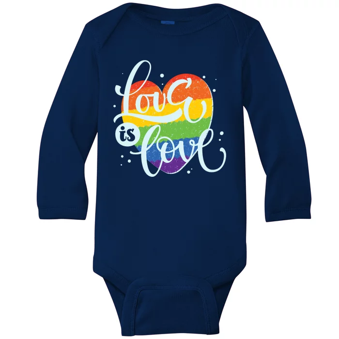 Love Is Love LGBT Pride Baby Long Sleeve Bodysuit