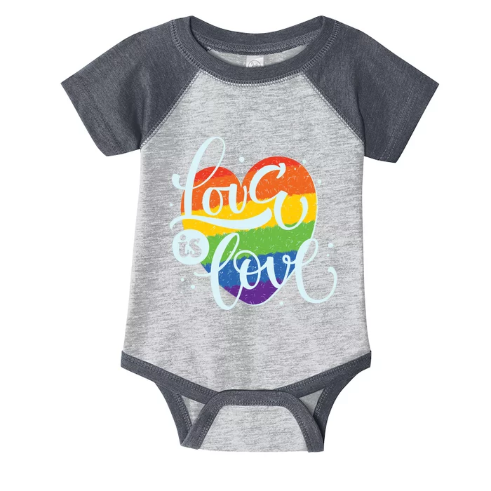 Love Is Love LGBT Pride Infant Baby Jersey Bodysuit