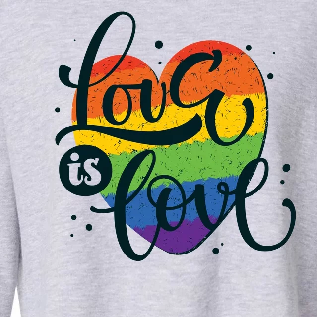 Love Is Love LGBT Pride Cropped Pullover Crew