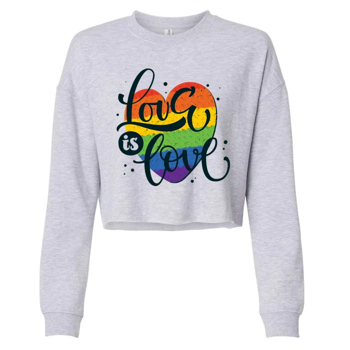 Love Is Love LGBT Pride Cropped Pullover Crew