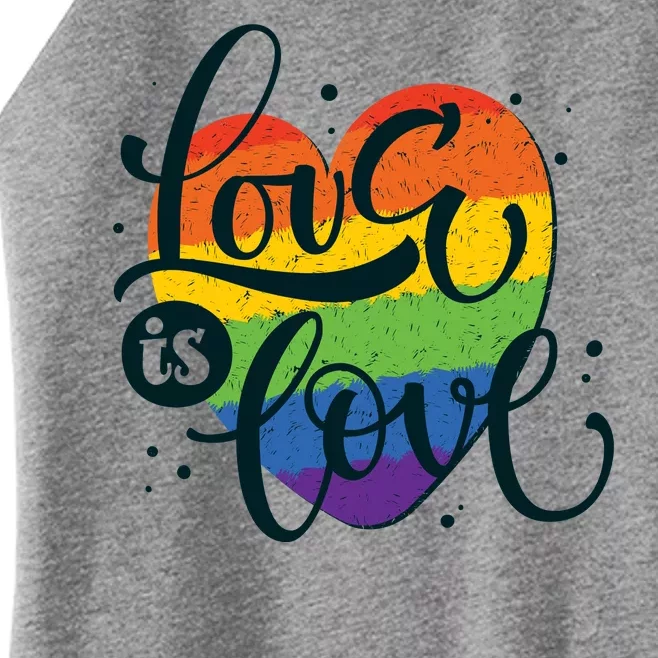 Love Is Love LGBT Pride Women’s Perfect Tri Rocker Tank