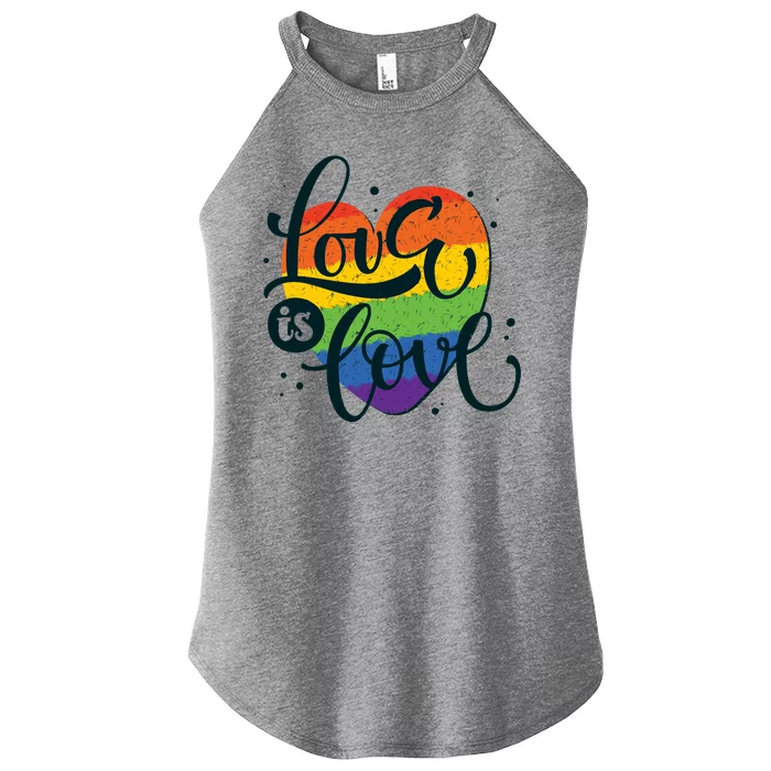 Love Is Love LGBT Pride Women’s Perfect Tri Rocker Tank