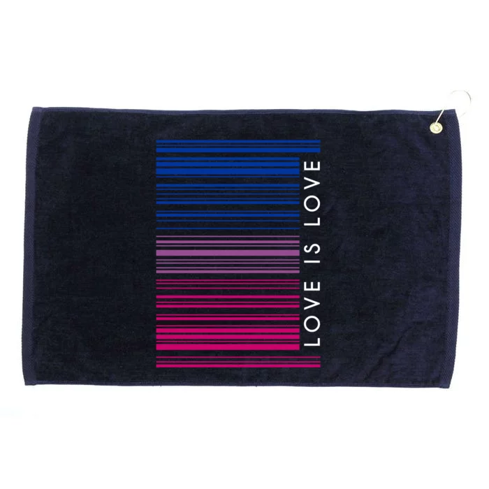 Love Is Love Bisexual Flag Barcode Lgbt Social Justice Cute Gift Grommeted Golf Towel