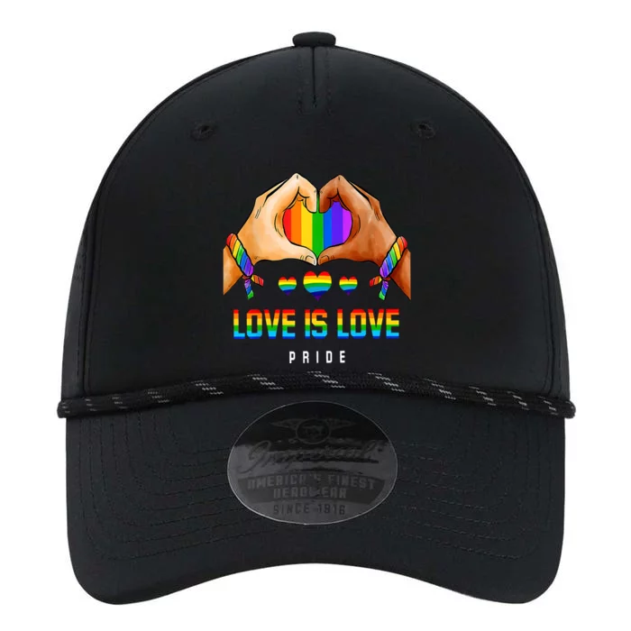 Love Is Love LGBQT Pride Women Rainbow Love Win Performance The Dyno Cap