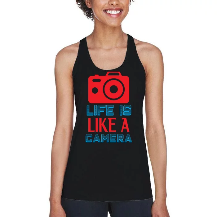 Life Is Like A Camera Women's Racerback Tank