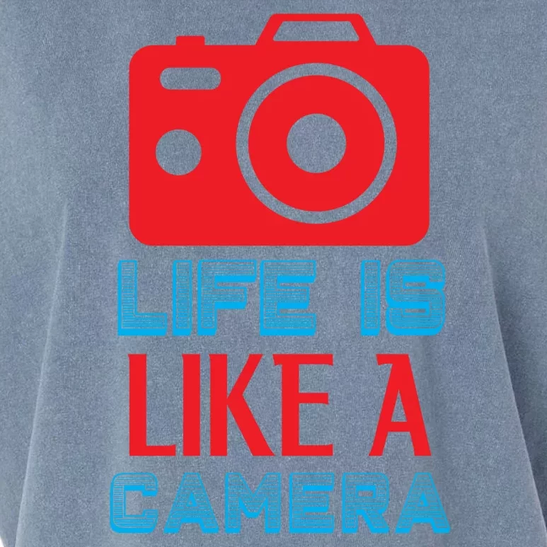 Life Is Like A Camera Garment-Dyed Women's Muscle Tee