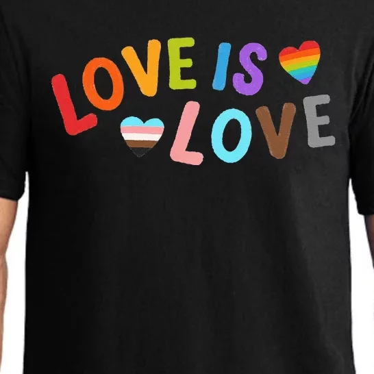 Love Is Love Pride Month LGBTQ Peace No Hate Classic Pajama Set