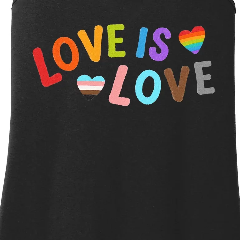 Love Is Love Pride Month LGBTQ Peace No Hate Classic Ladies Essential Tank