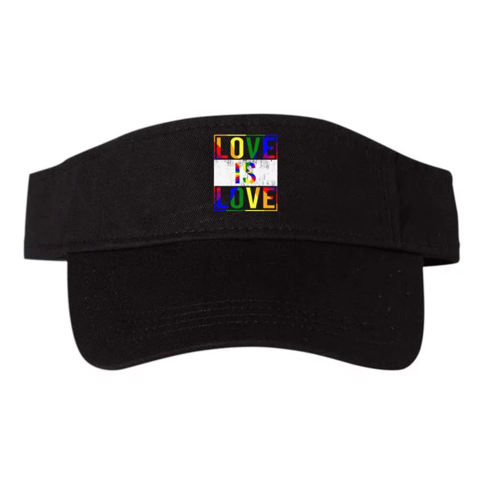 Love Is Love Pride Month LGBT Straight Or Love Is Love Pride Valucap Bio-Washed Visor