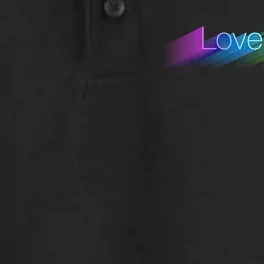 Love Is Love LGBTQ Rainbow Dry Zone Grid Performance Polo