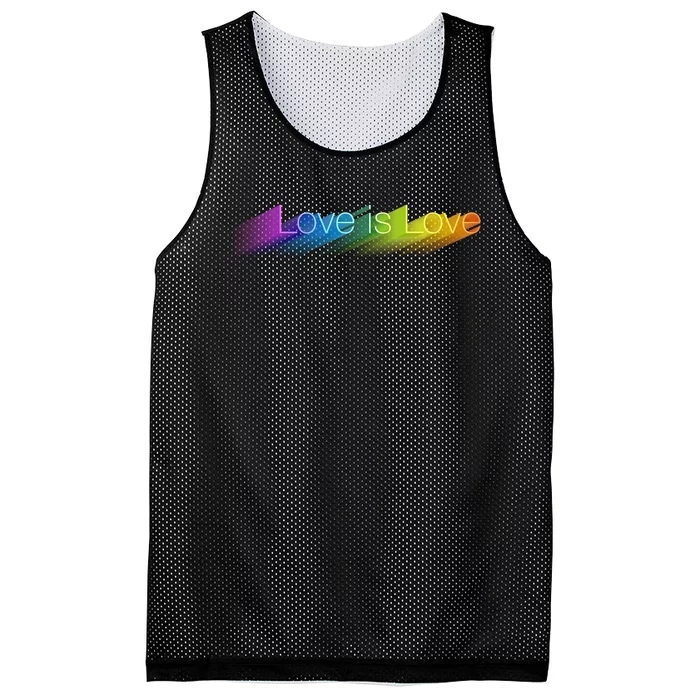 Love Is Love LGBTQ Rainbow Mesh Reversible Basketball Jersey Tank