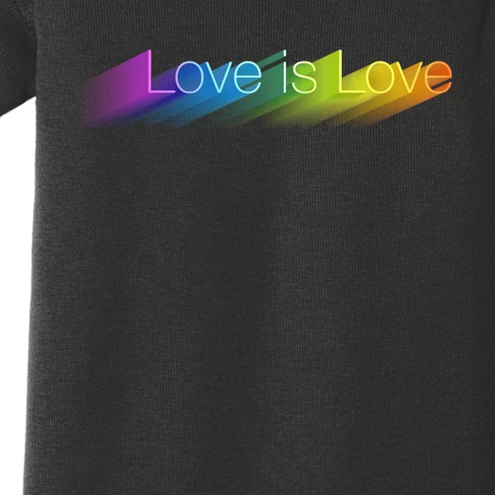 Love Is Love LGBTQ Rainbow Baby Bodysuit