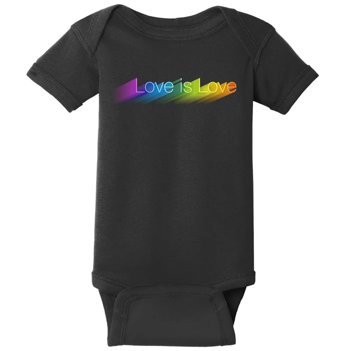 Love Is Love LGBTQ Rainbow Baby Bodysuit