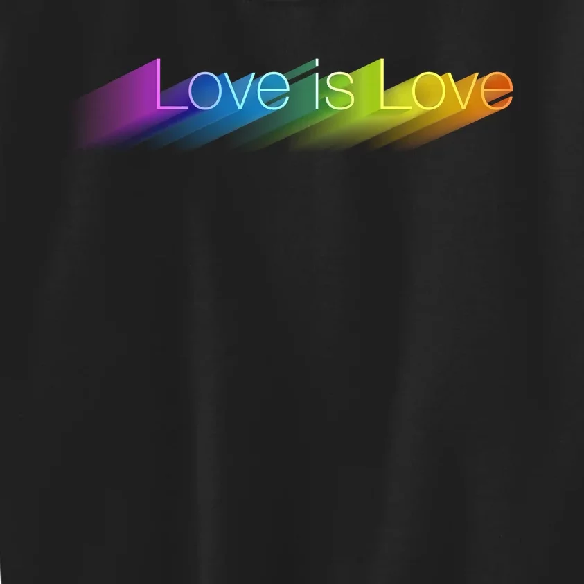 Love Is Love LGBTQ Rainbow Kids Sweatshirt