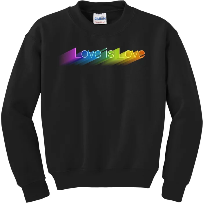 Love Is Love LGBTQ Rainbow Kids Sweatshirt