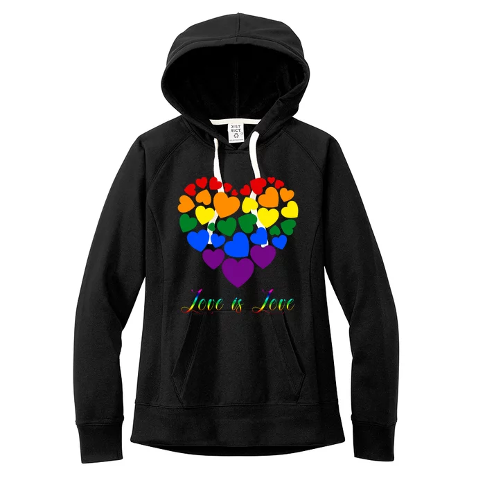 Love Is Love Pride Heart Women's Fleece Hoodie