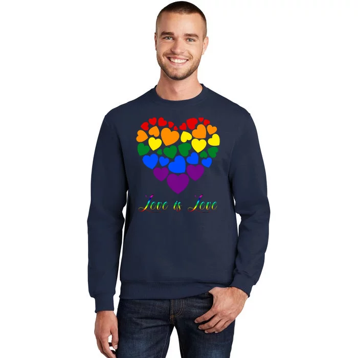 Love Is Love Pride Heart Tall Sweatshirt